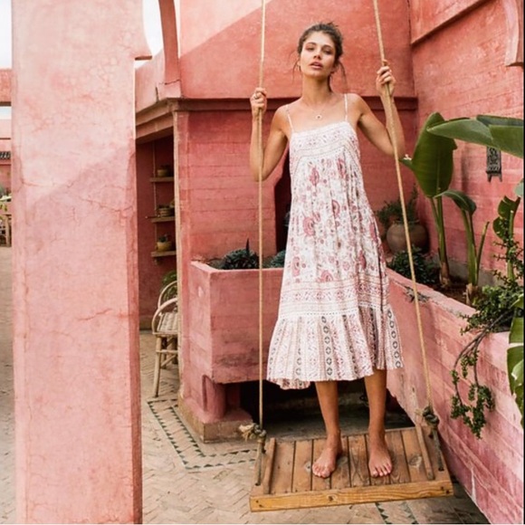 Spell Zahara Midi Sundress in Rosewater - Picture 3 of 16